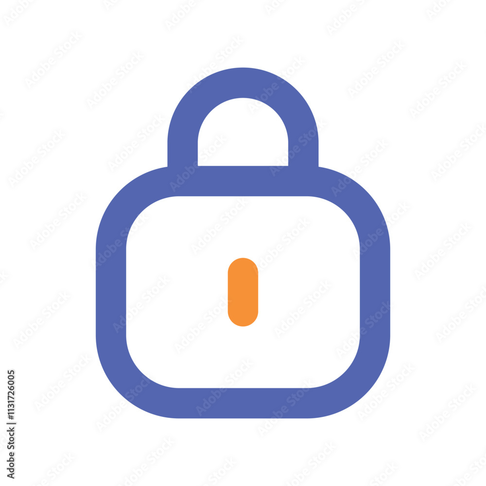 Poster the image depicts a pixelated blue padlock icon symbolizing digital security and data protection.