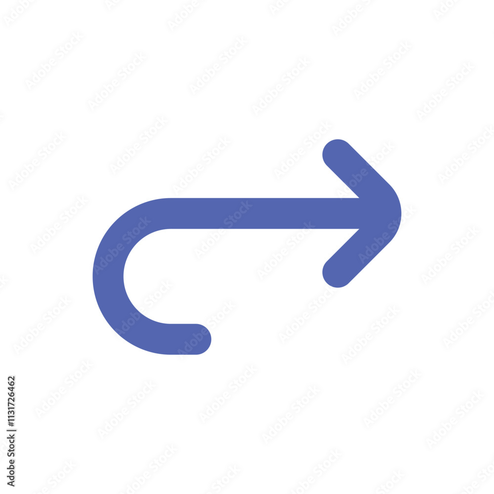 Poster the image shows a simple blue pixel art arrow suggesting a cyclical or return action.