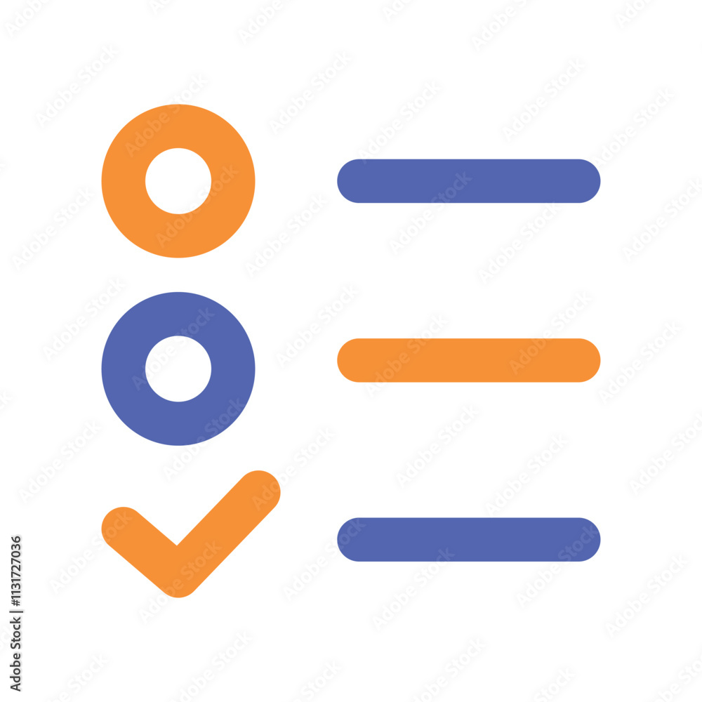Poster the image shows an abstract pixel art design with orange and blue shapes arranged in a simple geomet