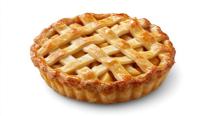 Delicious Homemade Apple Pie with Golden Lattice Crust