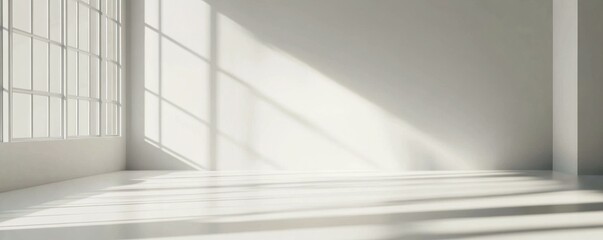 Obraz premium Clean white surface, soft shadow gradients,