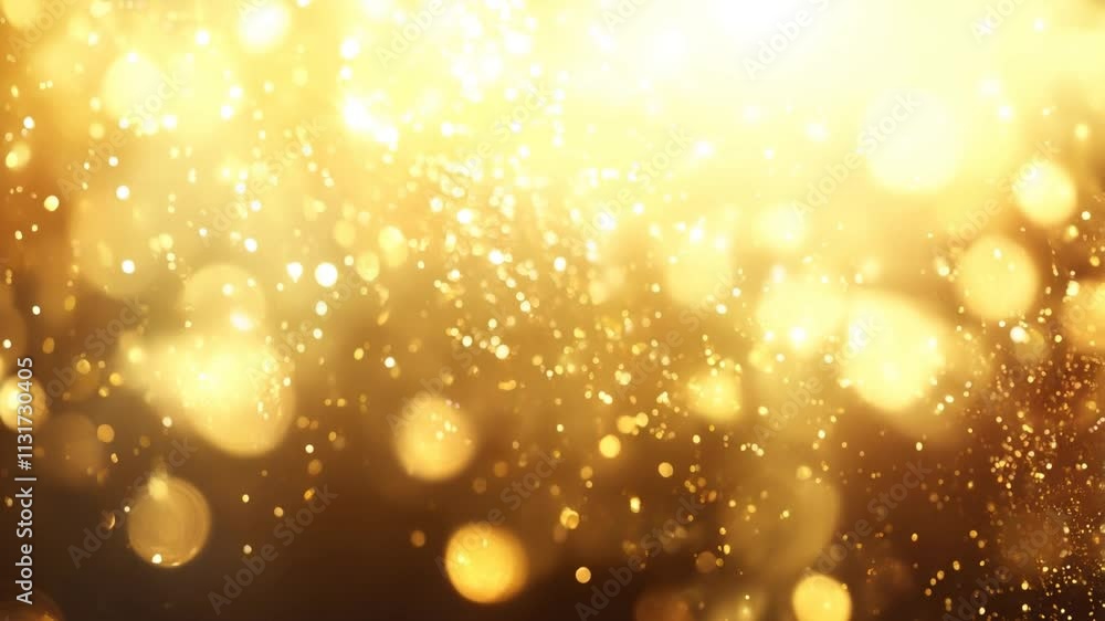 Poster a shimmering golden bokeh background creating a warm and dreamy atmosphere.