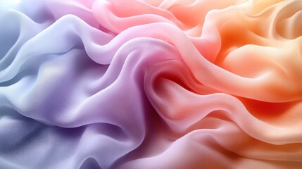 Obraz premium A close-up of flowing, colorful fabric showcasing smooth textures and gradients.
