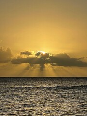 sunset on the sea