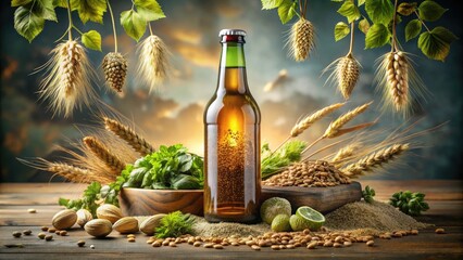 Double Exposure Craft Beer: Hops, Grains & Spices Photography