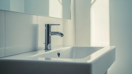 Fototapeta premium Modern Minimalist Bathroom Design Aesthetic