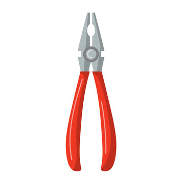 recommend clip art: Pliers tool icon vector, red pliers tool flat illustration, plier clip art, isolated on white background