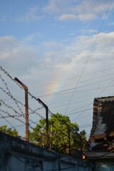 Obraz premium Rainbow at sky