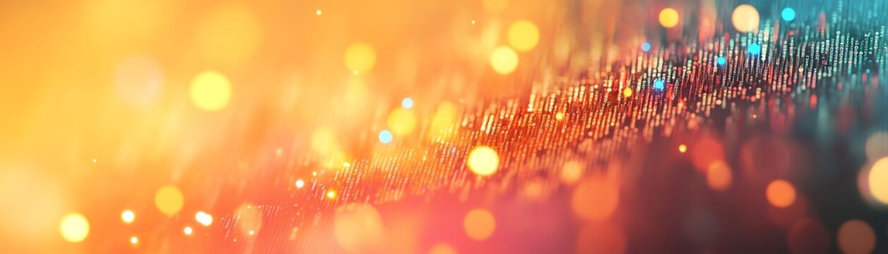 HTML code on blurry background, softfocus effect, tech art, programming concept with light lines, soft color transitions, digital web development
