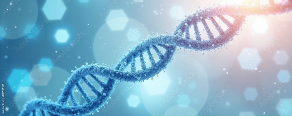 Poster AI-powered tech unveils breakthroughs in precision medicine. Deep learning genetic algorithms drive cutting-edge health tech innovations. DNA spiral graphic shows futuristic tech impact. Medical