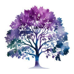 Obraz premium tree with purple flowers