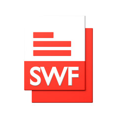 SWF File icon isolated on the white background