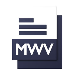 MWV File icon isolated on the white background