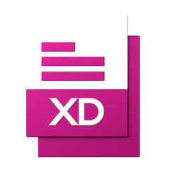 XD File icon isolated on the white background