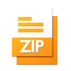 ZIP File icon isolated on the white background