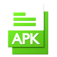 APK File icon isolated on the white background