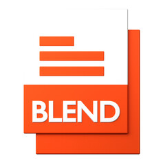 BLEND File icon isolated on the white background