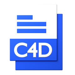 C4D File icon isolated on the white background