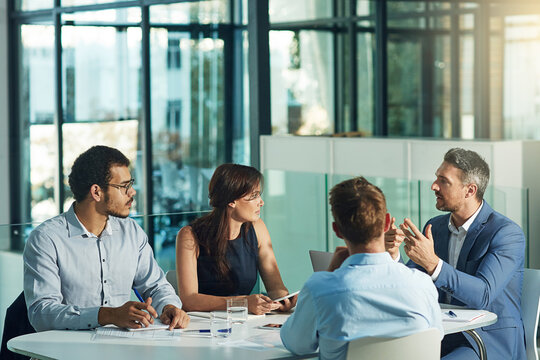 Proposal, discussion and project management director with report, collaboration and ideas. Documents, conversation and business people with consultant, b2b planning and workshop or office meeting