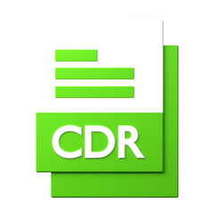 CDR File icon isolated on the white background