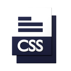 CSS File icon isolated on the white background