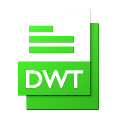 DWT File icon isolated on the white background