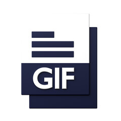 GIF File icon isolated on the white background