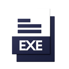 EXE File icon isolated on the white background