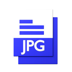 JPG File icon isolated on the white background