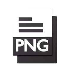 PNG File icon isolated on the white background