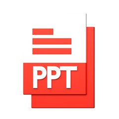 PPT File icon isolated on the white background