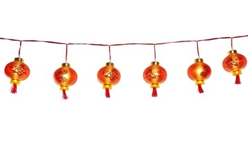 Lantern hanging red chinese new year.