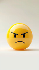 angry expression emoji. angry expression emoji on white background