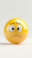 Fototapeta premium angry expression emoji. angry expression emoji on white background