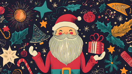 Luxurious Christmas new year card and Holiday Promotion Banner with Elegant Ornaments, for Tags, Posters, and Banners with Space for Text