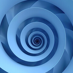 Fototapeta premium 3d spiral in the blue gradation space