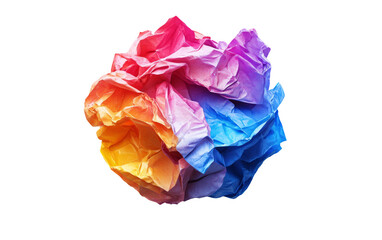 Fototapeta premium Crumpled Paper Ball on Transparent Background