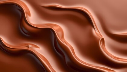 Fototapeta premium Close up of smooth, melted milk chocolate. Delicious, sweet treat.