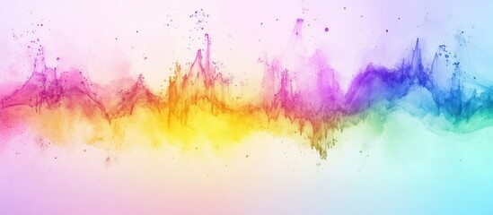 Obraz premium Bright and colorful soundwave in rainbow gradient, dynamic and vibrant