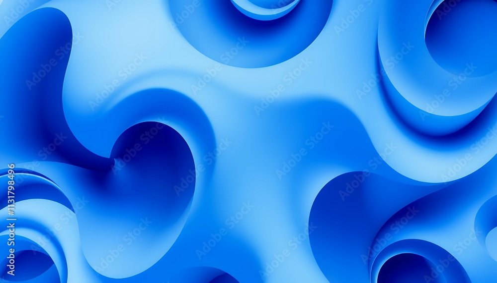 Poster Abstract Blue Swirls: A 3D Rendering of Dynamic Curves and Fluid Shapes