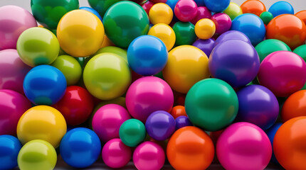 Fototapeta premium Rainbow Balloons A Burst of Colors