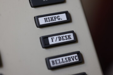 Phone Buttons in a Hotel HSKPG, Front Desk, Bell service