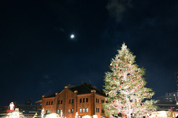 赤レンガクリスマスマーケットのツリー