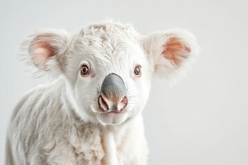 Adorable Close-Up of a Young Lamb with an Oversized Nose, Capturing the Innocence and Charm of Farm Life, Perfectly Framed Against a Soft Green Background in a Warm Sunny Setting