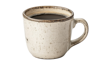 cup of hot coffee with foam cut out,png,  isolated on a white background,  isolated design element
