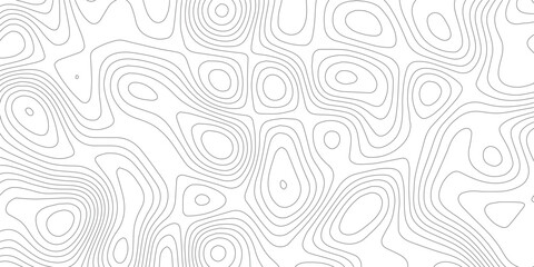 Fototapeta premium Abstract lines background. Contour maps. Topo contour map on white background. Abstract background with waves Geographic mountain relief.