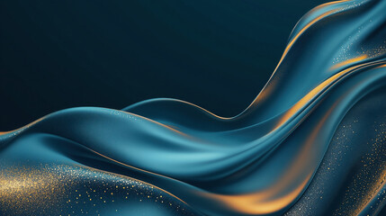 Abstract 3D Flowing Liquid-Like Wave Textures in Turquoise, Coral, and Gold Gradient