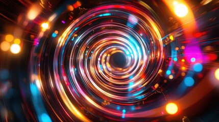 Fototapeta premium Colorful swirling abstract light patterns