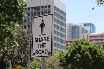 Share the Road Street Signage