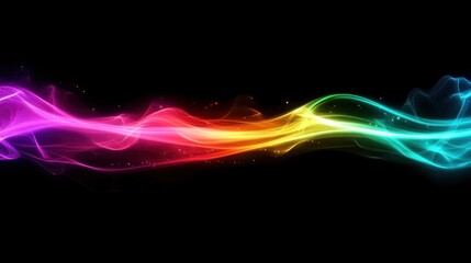 Rainbow Energy Stream: Abstract Digital Art